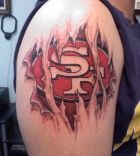 Team football tattoo