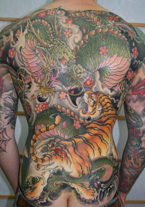 Tiger and dragon tattoo