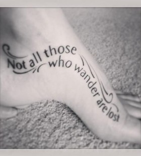 Words foot tattoo