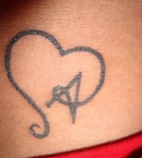 Awesome black heart tattoo