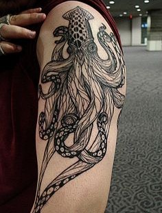 Awesome octopus tattoo on arm