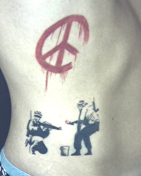 Bansky- peace tattoo