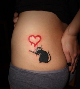 Bansky rat tattoo