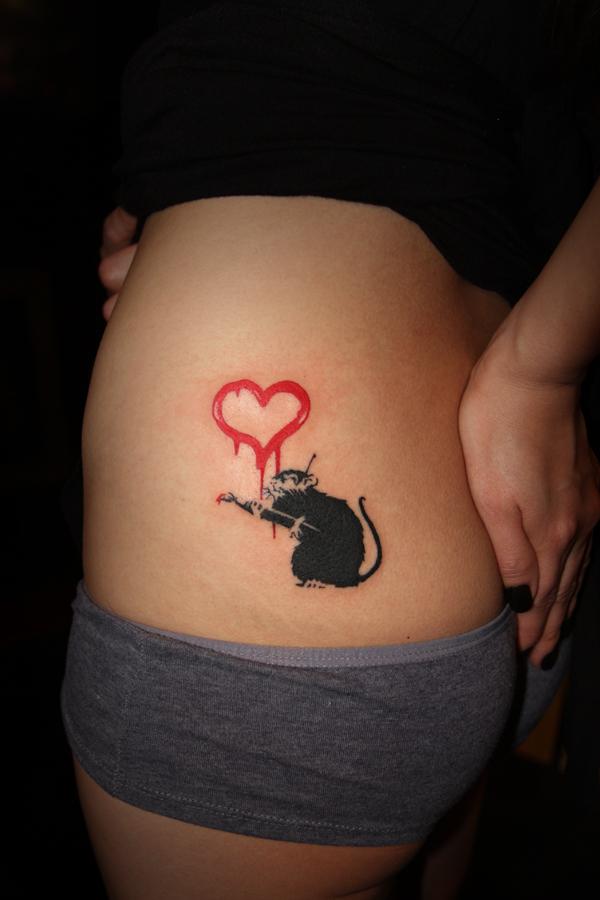 Bansky rat tattoo