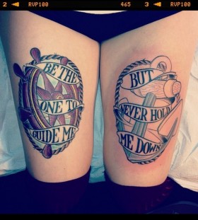 Be the one to guide me quote tattoo on leg