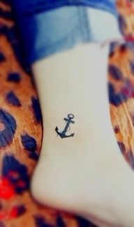 Black anchor lovely tattoo