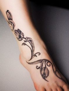 Black tulips tattoo