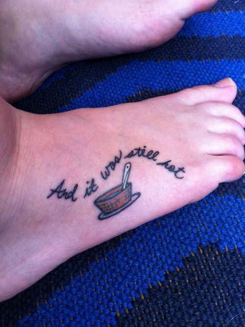 Coffee cup incredible tattoo