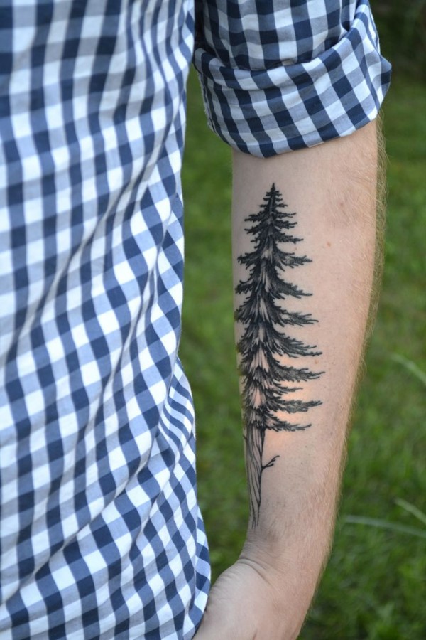 Cute men’s tree tattoo on arm