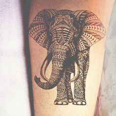 Elephant tattoo on hand
