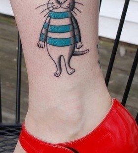 Funny cat incredible tattoo