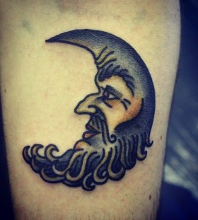 Gorgeous black moon tattoo on arm