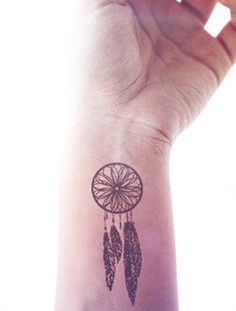 Lovely dream catcher tattoo on wrist
