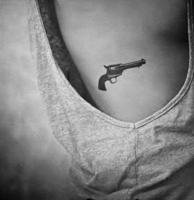 Lovely gun and gun tattoo