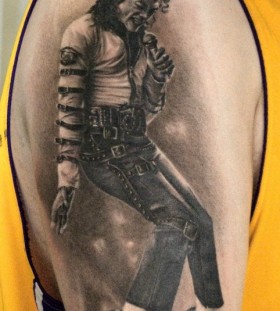 Michael Jackson tattoo on arm