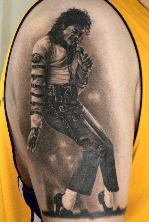 Michael Jackson tattoo on arm