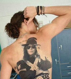 Michael Jackson tattoo on back