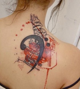 Music red style tattoo by Xoil