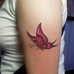 Pretty and cool butterfly tattoo on arm