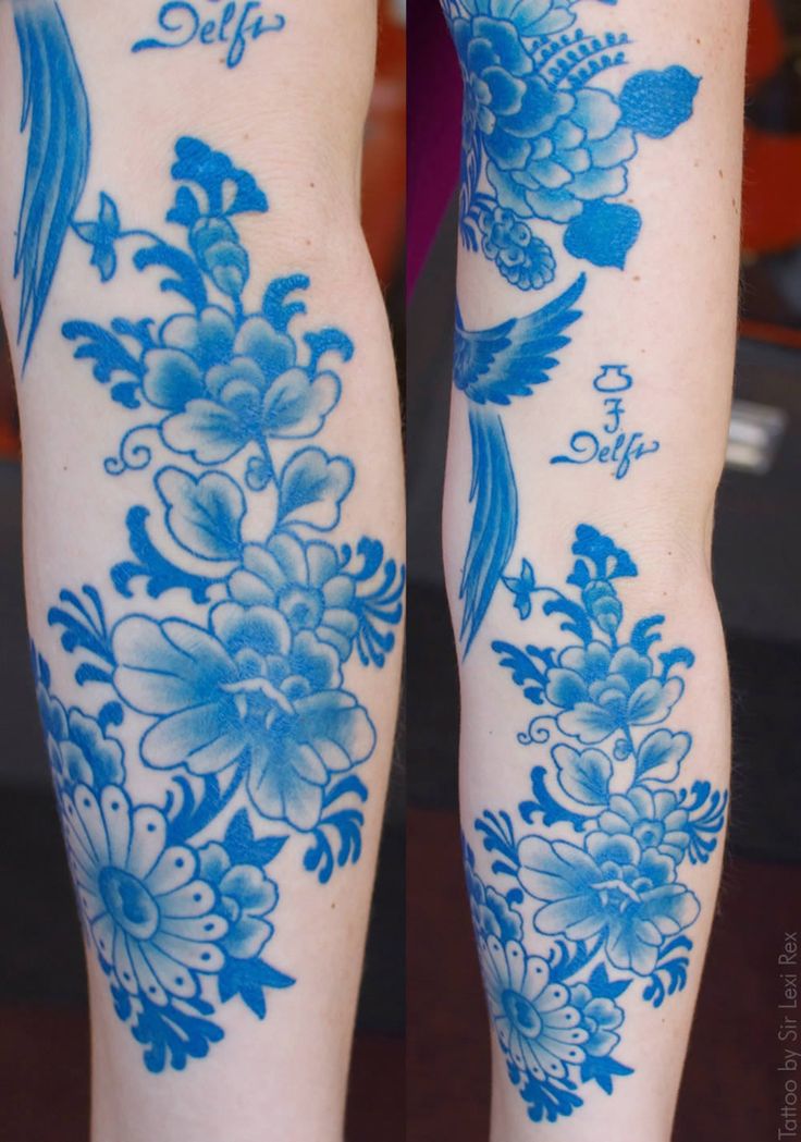 Pretty delfi blue flowers tattoos - | TattooMagz › Tattoo Designs / Ink