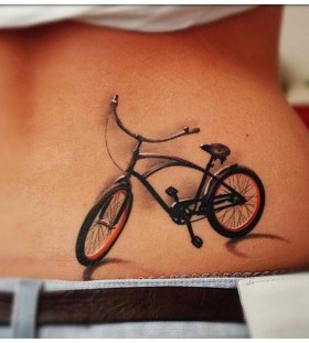 Realistic bicycle tattoo