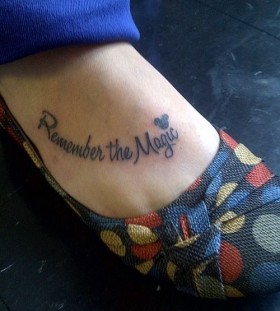 Remember the magic tattoo with shoes