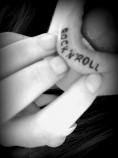 Rock N’Roll lips tattoo