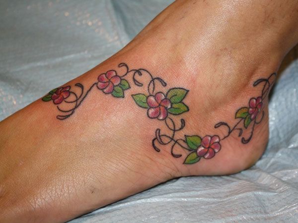 Small ankle hawaiian style tattoo