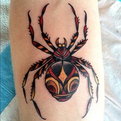 Spider tattoo on arm