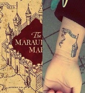 Stunning realistic map tattoo on arm