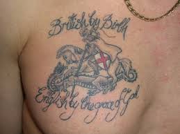 Tattoo with England flag