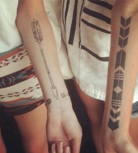 Triangle arrows tattoo
