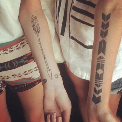 Triangle arrows tattoo
