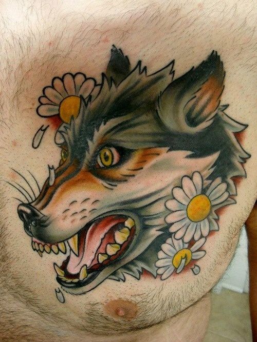 Amazing wolfs tattoos on arms