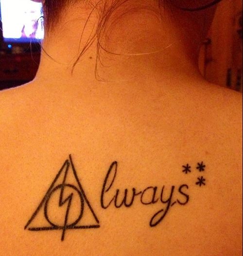 Accio always black Harry Potter tattoo