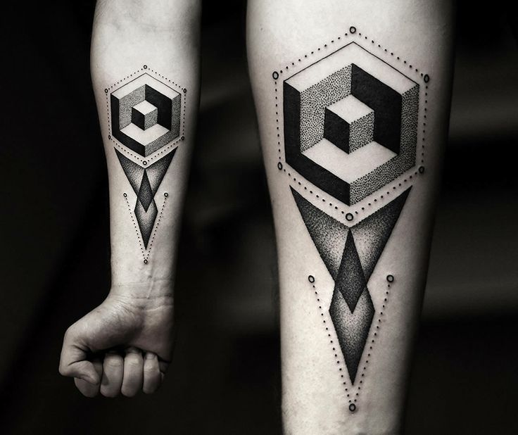 Adorable simple geometric arm tattoo