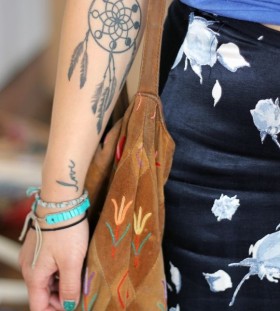 Adorable women's dreamcatcher tattoo