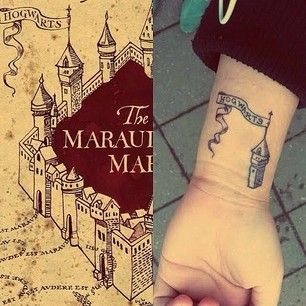 Awesome castle and Harry Potter tattoo