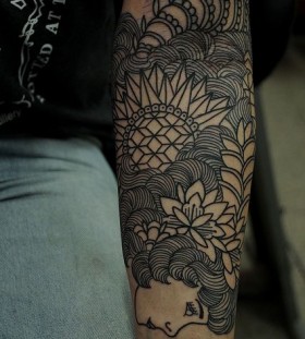 Awesome looking geometric arm tattoo