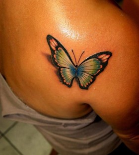 Best butterfly green tattoo