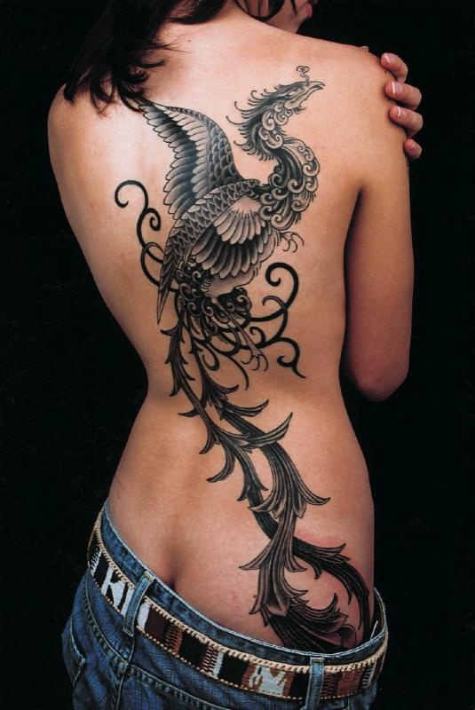 Black dragon chinese style tattoo