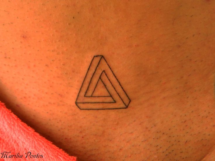 Black triangle tattoo by Marilia Pontes