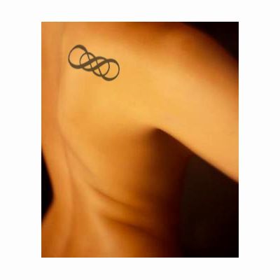 Double infinity chinese style tattoo
