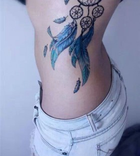 Lovely feather's dreamcatcher tattoo