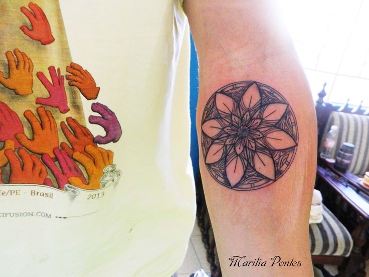 Mandala style tattoo by Marilia Pontes