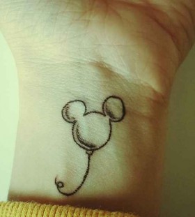 Micky mouse balloon tattoo