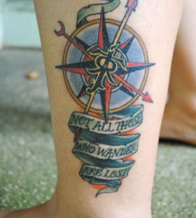Not all those compass tattoo on leg