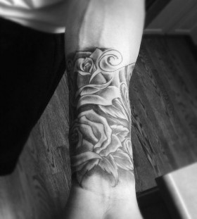 Pretty women's angel tattoo on arm
