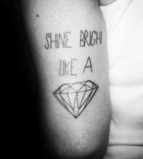 Shine bright like a diamond tattoo by Marilia Pontes