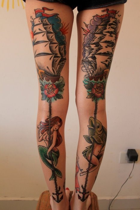Gorgeous mermaids tattoos